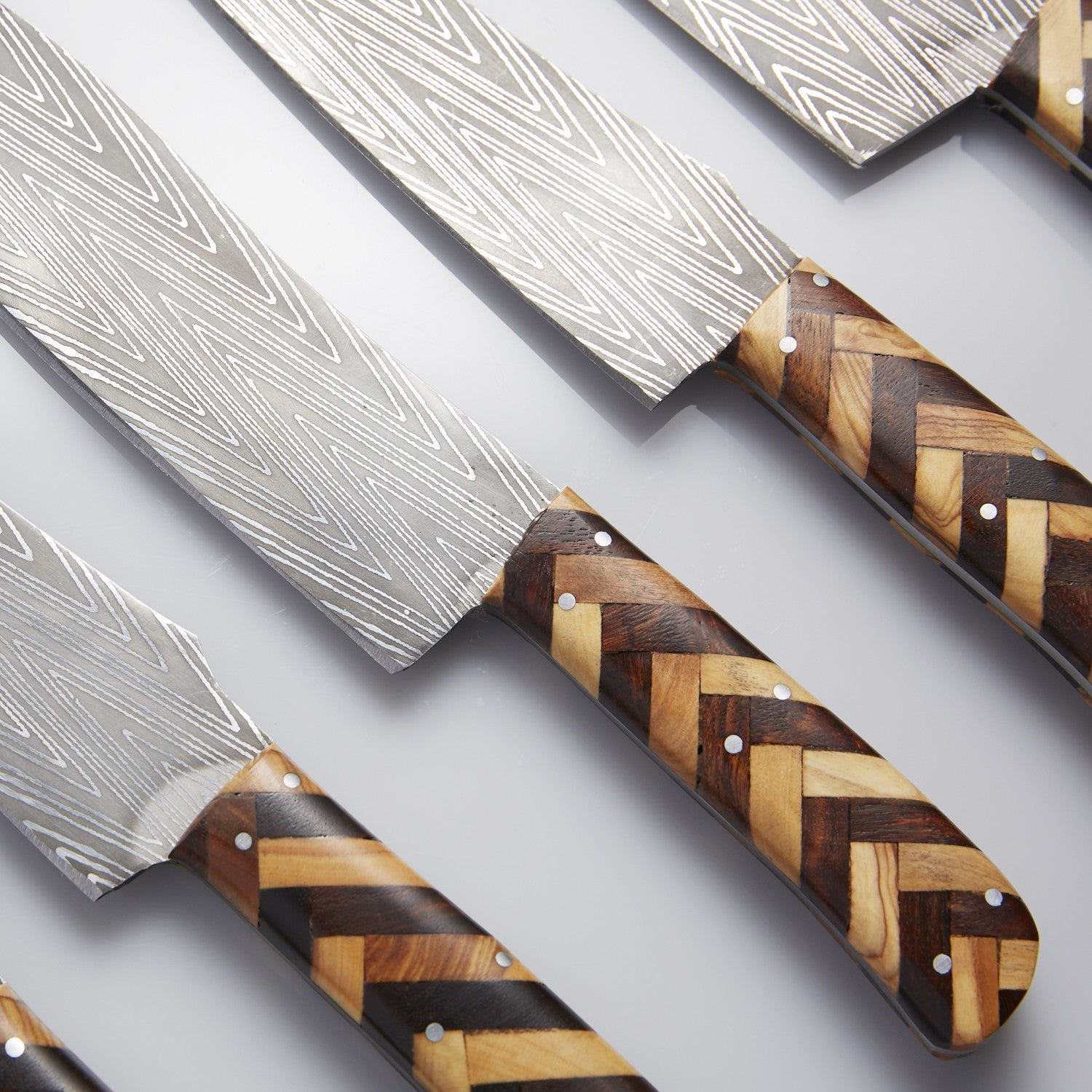 Exceptional Etched D2 Steel Kitchen Knives Set of 5 – Elevate Your Culinary Experience with Precision and Style - Premium best Happy Valentine Day gift from SCORPION KART - Just $165! Shop now at SCORPION KART