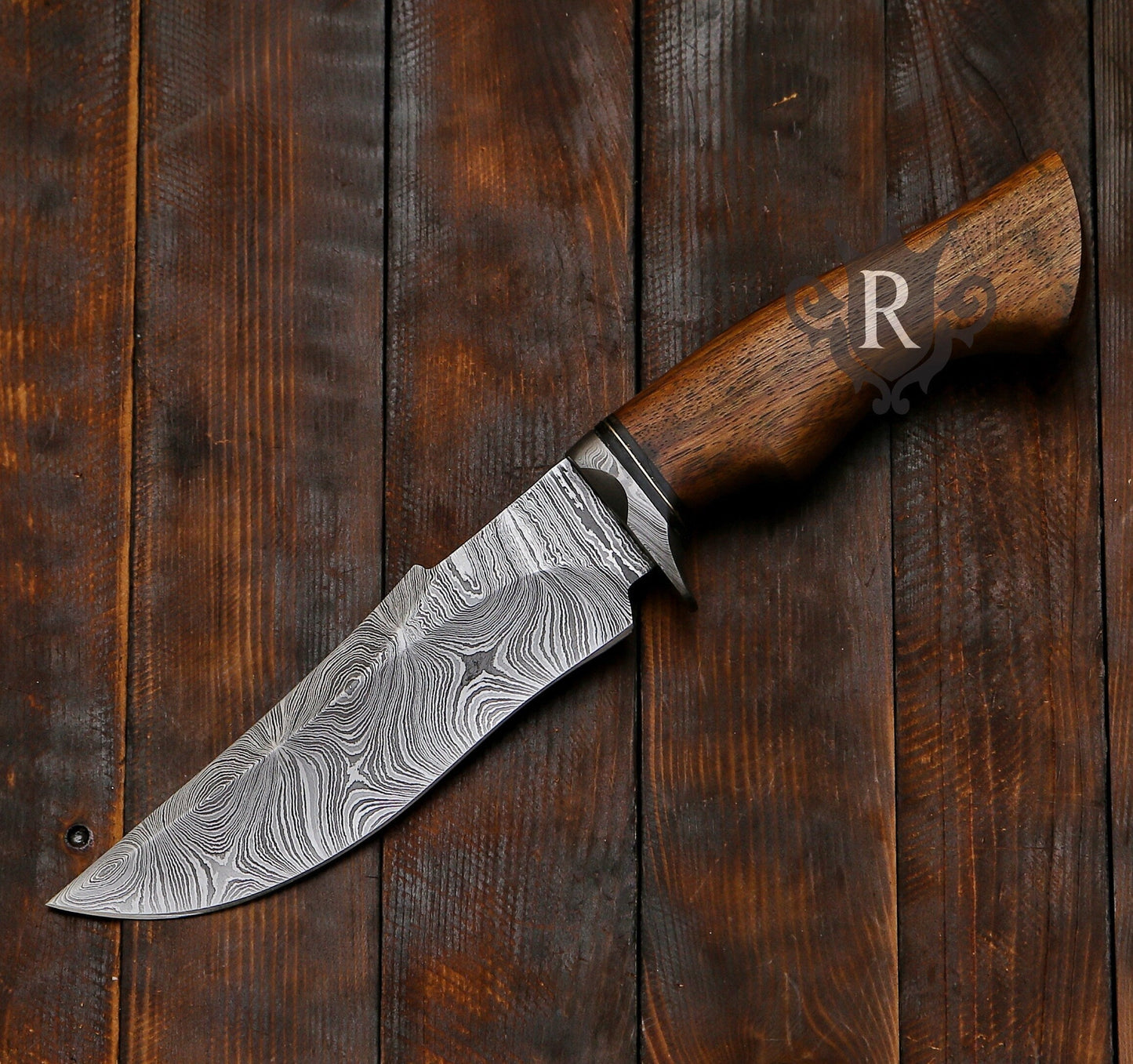 Bowie Knife Custom Made Hand Forged Damascus Steel Hunting Knife - Premium best Happy Valentine Day gift from SCORPION KART - Just $120! Shop now at SCORPION KART