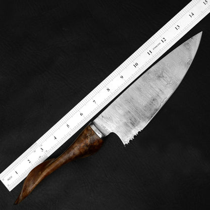 Top Quality Handmade Damascus Chef's Knife With Goat Horn Handle kitchen knife Well Tempered Knife - Premium best Happy Valentine Day gift from SCORPION KART - Just $132.12! Shop now at SCORPION KART