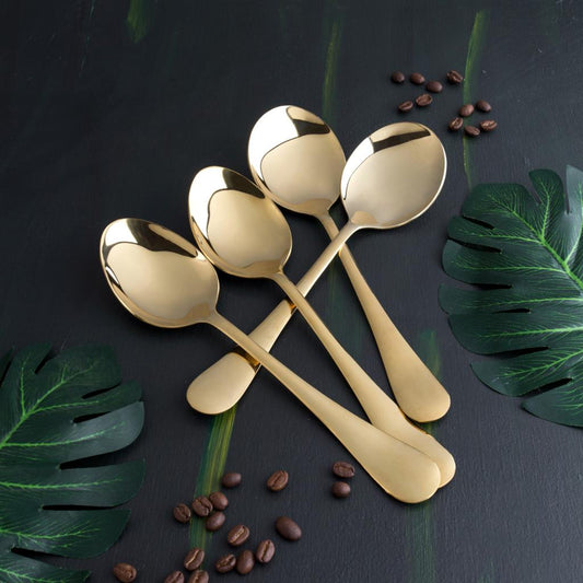 Enhance Your Dining Experience with our Exquisite Golden Rice & Curry Serving Spoons Set - Premium best Happy Valentine Day gift from SCORPION KART - Just $79.50! Shop now at SCORPION KART