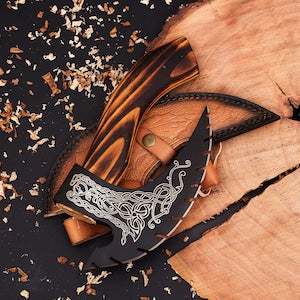 Pizza axe, Pizza slicer Hand forged Viking pizza cutter, Viking bearded camping axe, Kitchen Axe , Personalized gifts - Premium best Happy Valentine Day gift from SCORPION KART - Just $107.24! Shop now at SCORPION KART