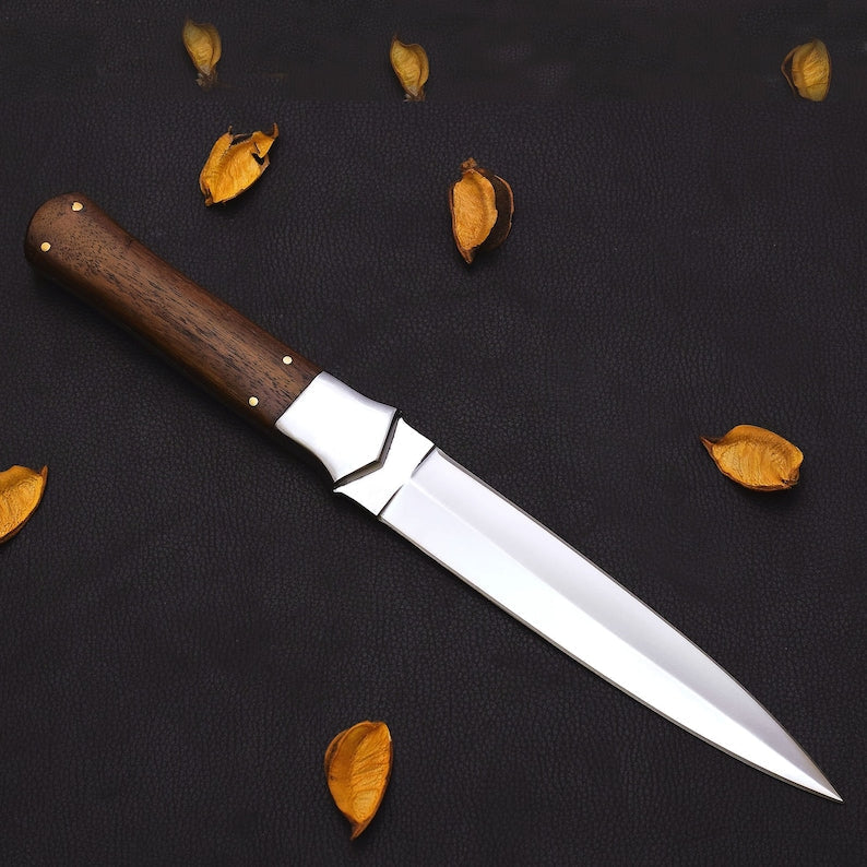 Handmade D2 Steel Double Edge Blade Knife With  Sheath - Premium best Happy Valentine Day gift from SCORPION KART - Just $86.54! Shop now at SCORPION KART