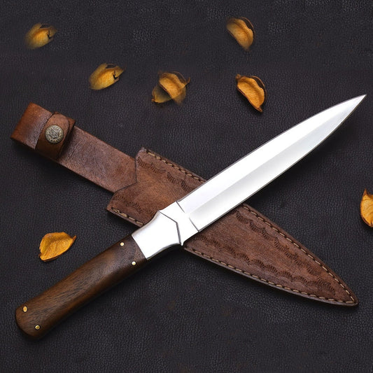 Handmade D2 Steel Double Edge Blade Knife With  Sheath - Premium best Happy Valentine Day gift from SCORPION KART - Just $86.54! Shop now at SCORPION KART