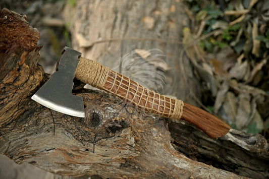 Hand Forged Carbon Steel Viking Axe With Rose Wood Shaft,Camping Axe,Forest Axe,Nordic Axe,Battle Axe,Gift Axe - Premium best Happy Valentine Day gift from SCORPION KART - Just $106.99! Shop now at SCORPION KART