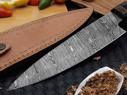 Damascus Chef Knife Japanese Outdoor Camping Knife Full Tang Fixed Blade Best Christmas Gift - Premium best Happy Valentine Day gift from SCORPION KART - Just $79.99! Shop now at SCORPION KART
