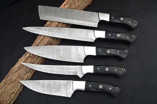 Top Quality 5 PCS Handmade Damascus Kitchen Knife Chef's Knife Set kitchen knife - Premium best Happy Valentine Day gift from SCORPION KART - Just $166.41! Shop now at SCORPION KART