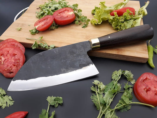 Handmade Cleaver Knife Hand Forged Serbian Knife Kitchen Chef Chopping Knife with Sheath and Wood Handle Best Gift for Butchers - Premium best Happy Valentine Day gift from SCORPION KART - Just $89.99! Shop now at SCORPION KART