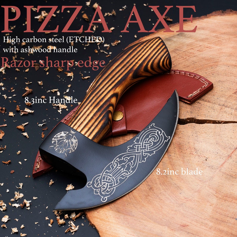 Pizza axe, Pizza slicer Hand forged Viking pizza cutter, Viking bearded camping axe, Personalized gifts - Premium best Happy Valentine Day gift from SCORPION KART - Just $112.91! Shop now at SCORPION KART