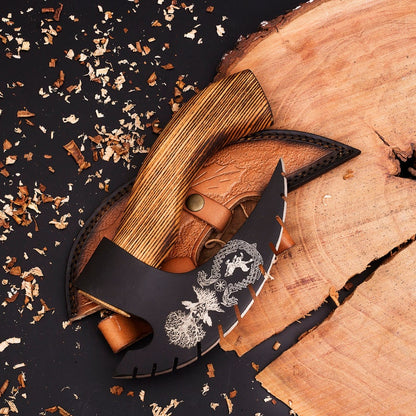 Pizza axe, Pizza slicer Hand forged Viking pizza cutter, Viking bearded camping axe, Kitchen Axe , Personalized gifts - Premium best Happy Valentine Day gift from SCORPION KART - Just $112.91! Shop now at SCORPION KART