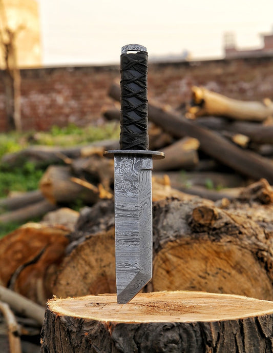 Damascus Handmade Tanto Knife for Birthday Gift for Lovers Katana style Wrapped handle with Sheath Hunting knife Gift for Him Handmade Gift - Premium best Happy Valentine Day gift from SCORPION KART - Just $66.19! Shop now at SCORPION KART