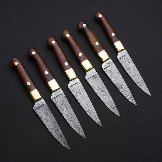 BBQ Steak Knives Set 4 pcs,Outdoor Steaks Knives, Damascus Steel Handmade Steak Knives, Chef Knife Set, Table Knives, Personalized Gift - Premium best Happy Valentine Day gift from SCORPION KART - Just $120! Shop now at SCORPION KART