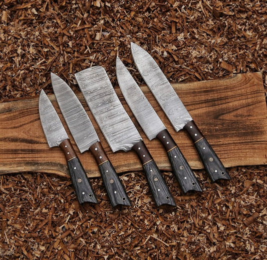 Hand Forged Damascus Steel, D Steel Knife set | Chef Knife Set | Custom Knife Set | Gift For Husband | Kitchen Knife Set, Gift For Him / Her - Premium best Happy Valentine Day gift from SCORPION KART - Just $129.65! Shop now at SCORPION KART