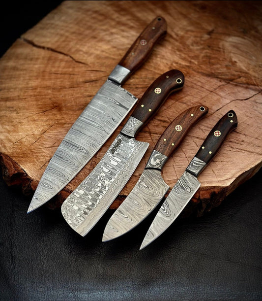 Handmade Damascus Steel Gift for kitchen- chef- Wood handle - Premium best Happy Valentine Day gift from SCORPION KART - Just $225.10! Shop now at SCORPION KART